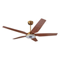 Gold Smart Ceiling Fan with Dimmable LED Light and Remote O355