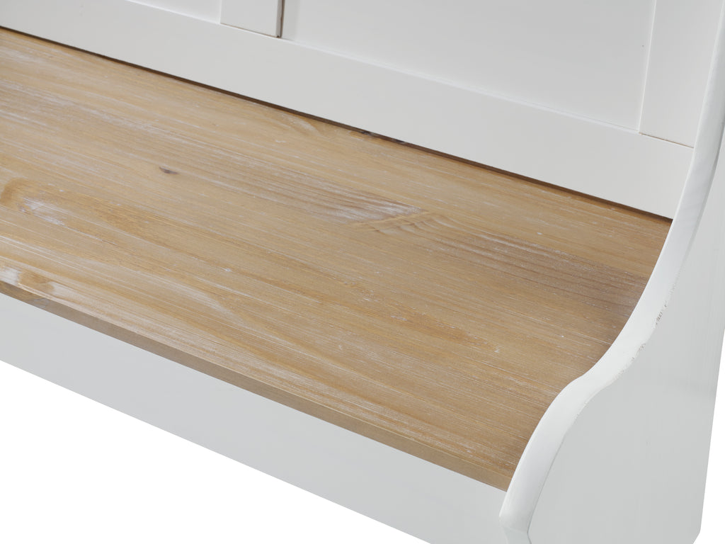 Breakfast Nook with Table and Bench, Driftwood and White Finish D3313
