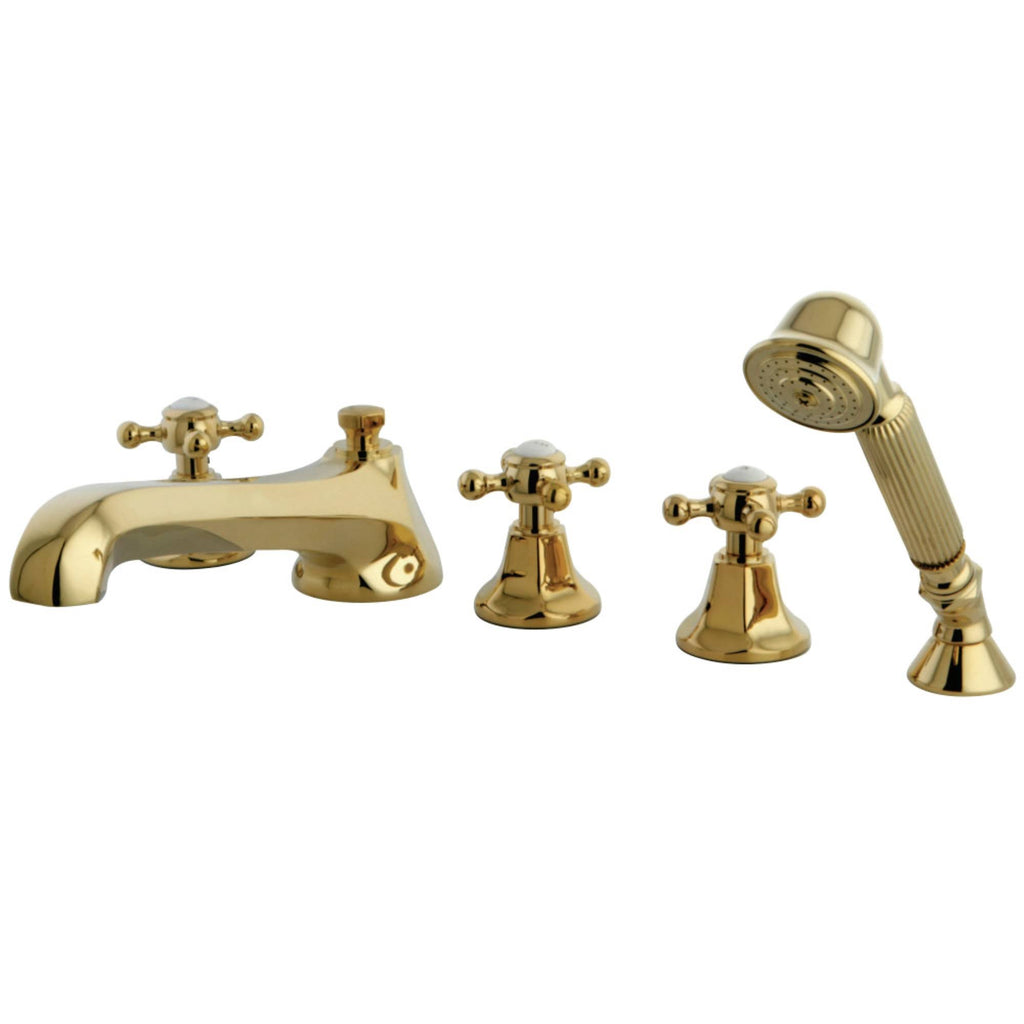 Polished Brass Roman Tub Filler with Hand Shower K74207