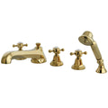 Polished Brass Roman Tub Filler with Hand Shower K74207