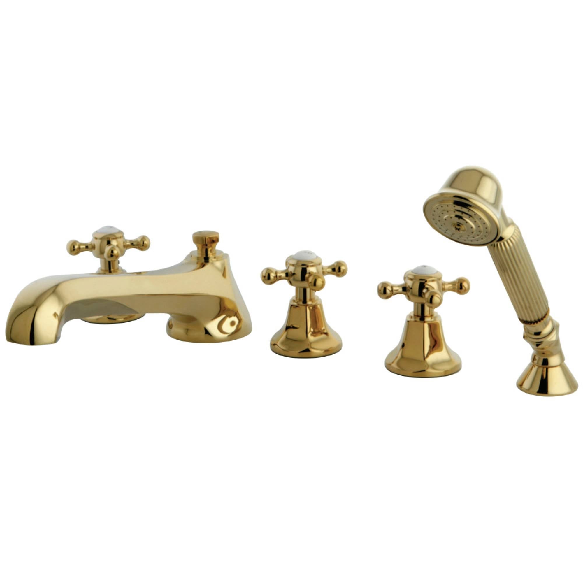 Polished Brass Roman Tub Filler with Hand Shower K74207