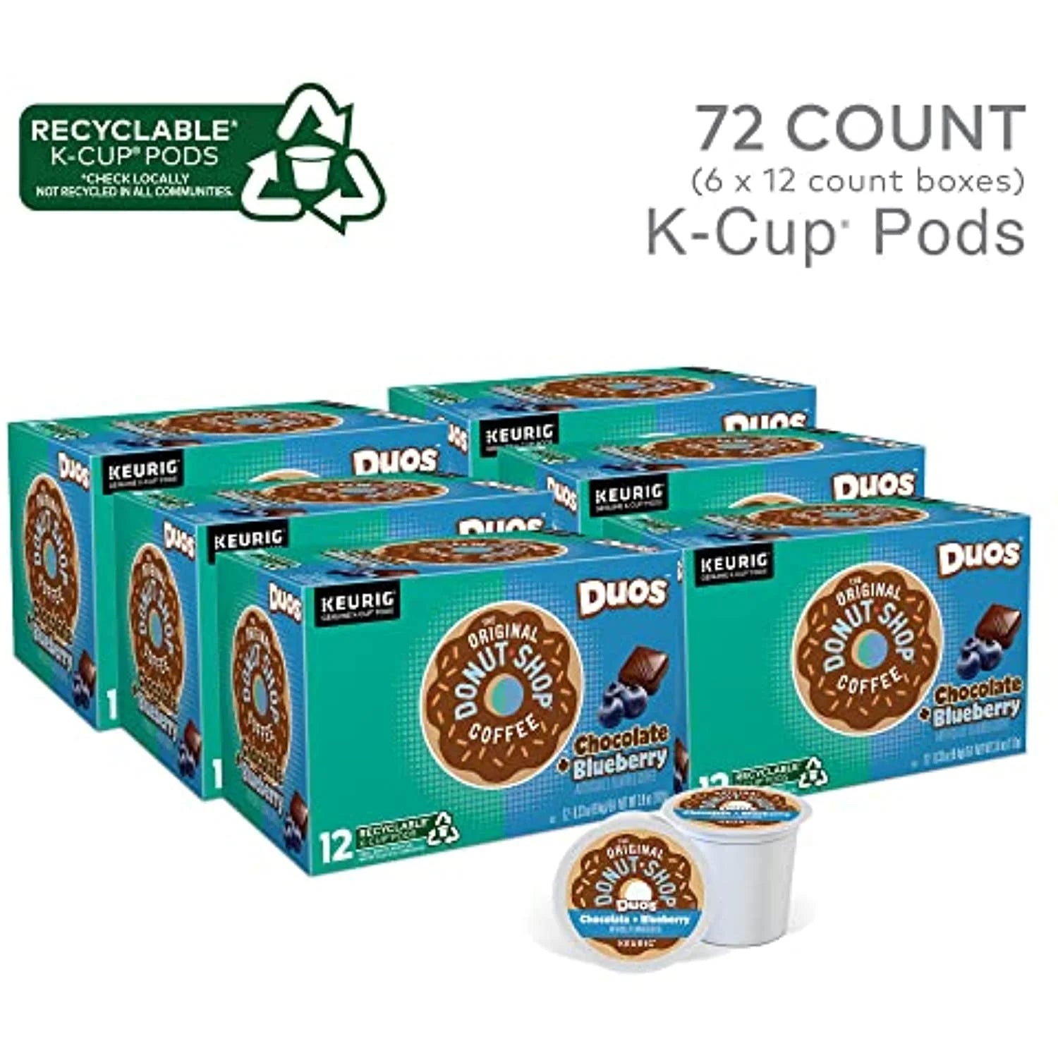 Chocolate Blueberry Coffee, K-Cup Pods, 72 Count D39825