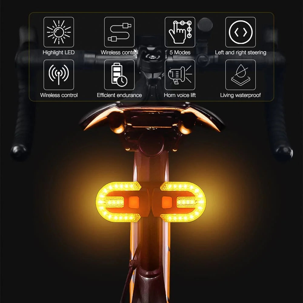 2 Pack Bike Tail Light with Remote Control K661