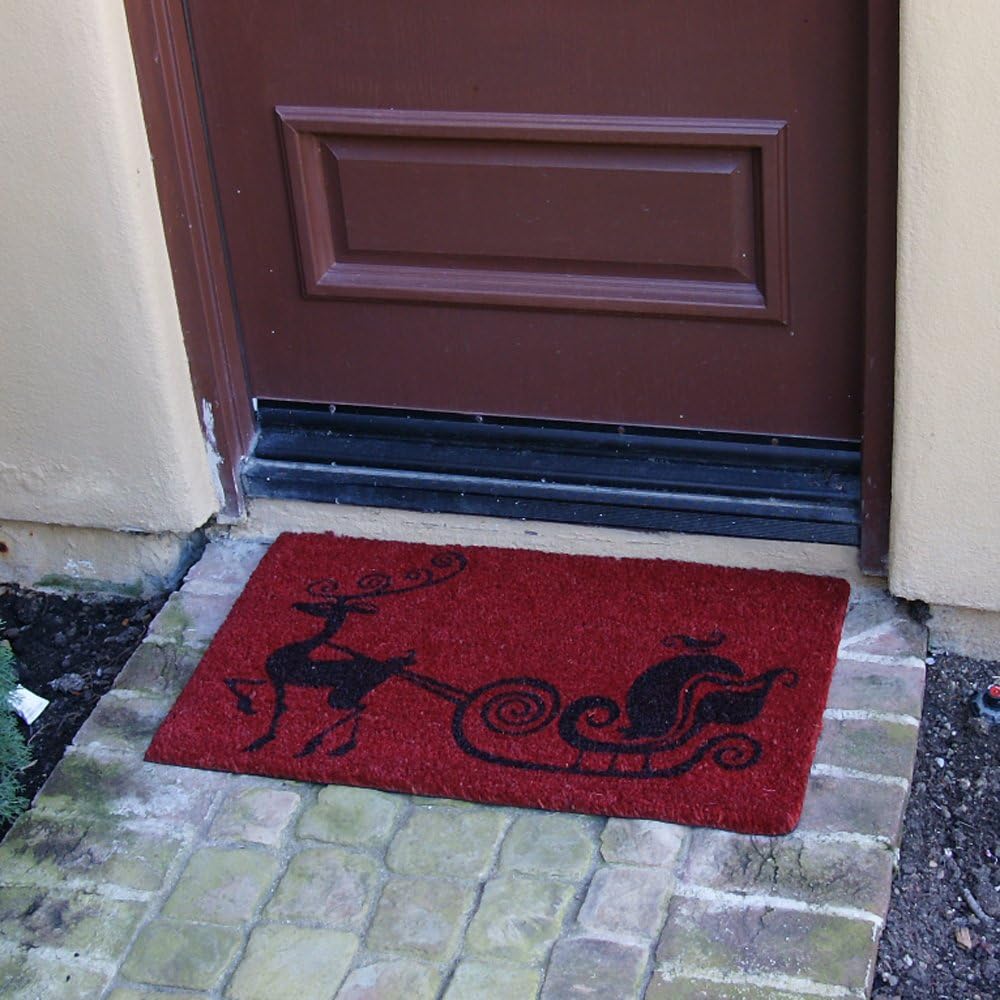 Rubber-Cal Rudolph The Red Nose Reindeer Holiday Christmas Mat, 18 x 30-Inch Pack of 2 L33711
