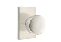 Satin Nickel Privacy Set with Rectangular Rosette and Knob R764
