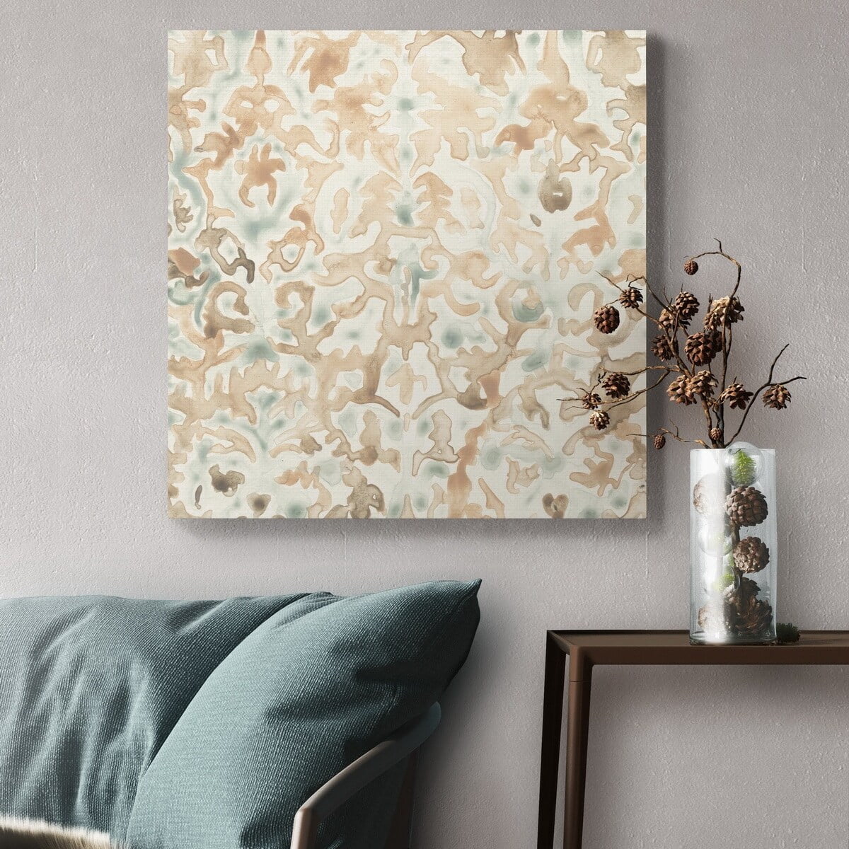 Terracotta Garden Tile II Gallery Wrapped Canvas 10x10 A6033