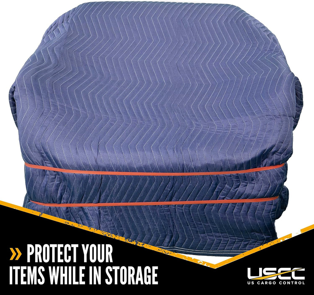 Blue Non-Woven Polyester Moving Blankets 12 Pack Z703