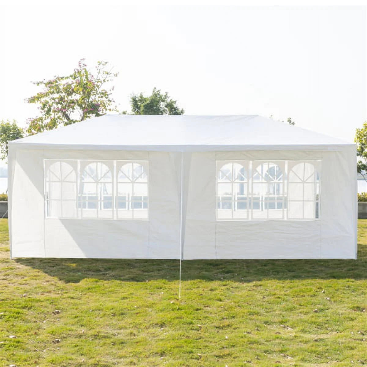 10x30ft White Canopy Tent with 7 Removable Sidewalls P445