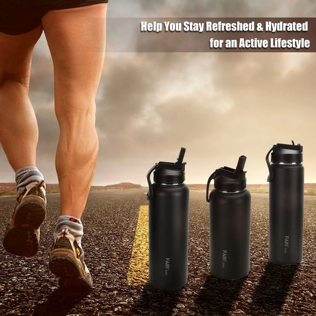 40 oz Double Wall Vacuum Insulated Stainless Steel Water Bottle P67532