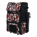 Black/Red Rolling Baseball Softball Bat Bag I81082