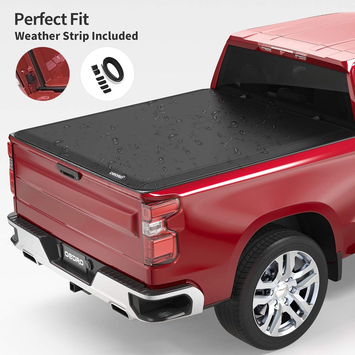 Soft Quad Fold Truck Bed Tonneau Cover for 5.6 Ft Bed E965126