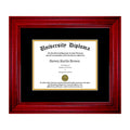 Single Diploma Frame with Double Matting for 17x22 x 14x22 Tall Diploma with Cherry Frame T90273