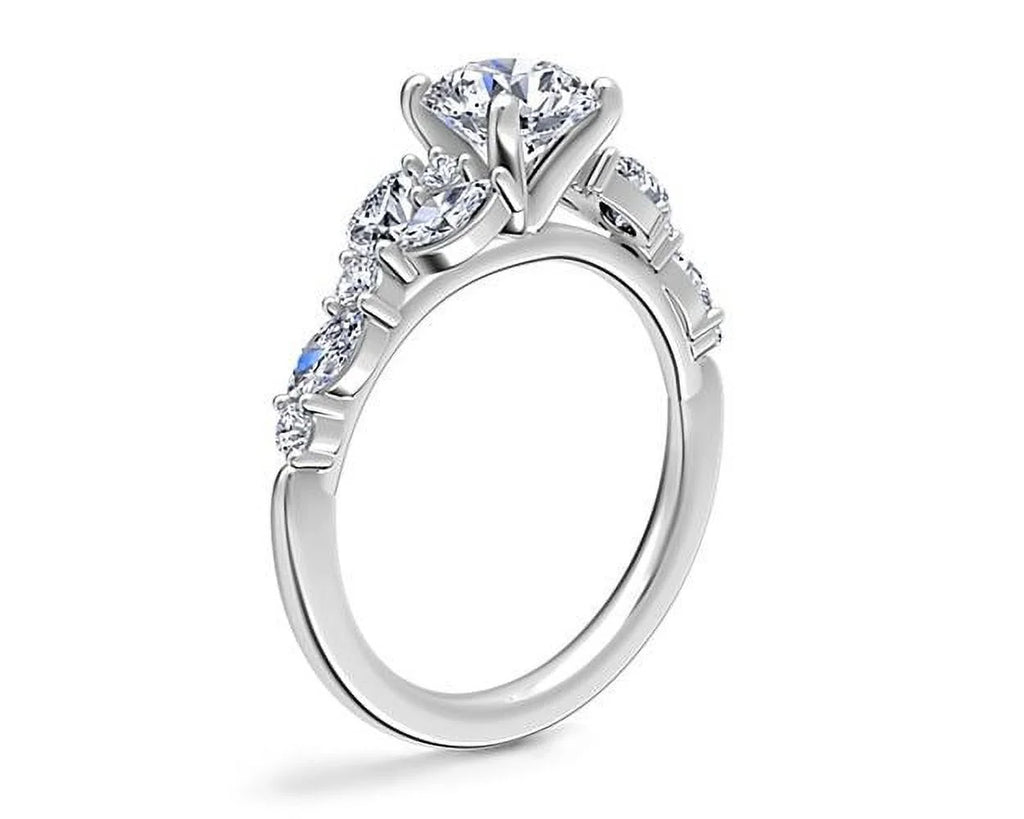 Solid 14K White Gold Solitaire Wedding Ring Y81769