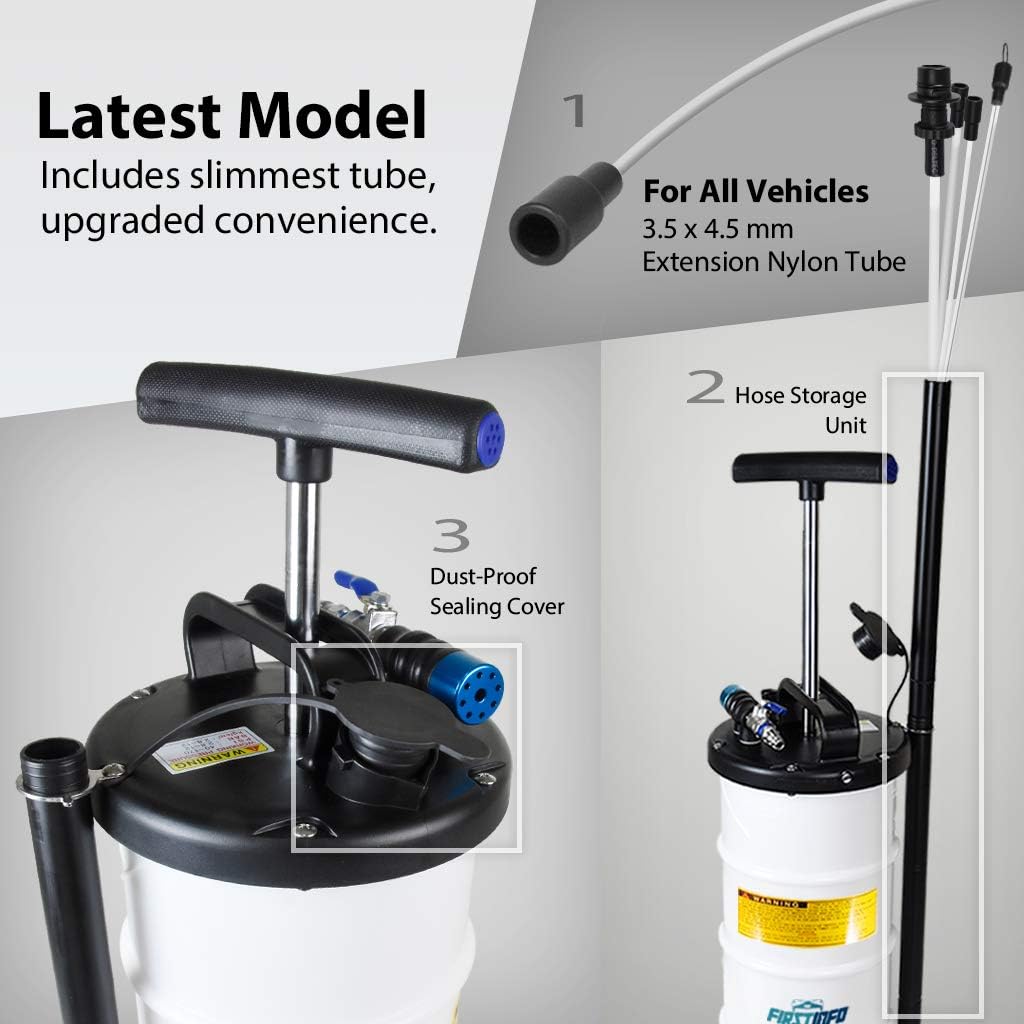 6.5L Pneumatic/Manual Oil Extractor Pump with Extra Hose & Sealing Cap T909120