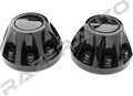 Gloss Black 17" 2pcs Rear Wheel Center Hub Cap Cover for Chevy Silverado 3500 Dually & GMC Sierra 3500 E925349
