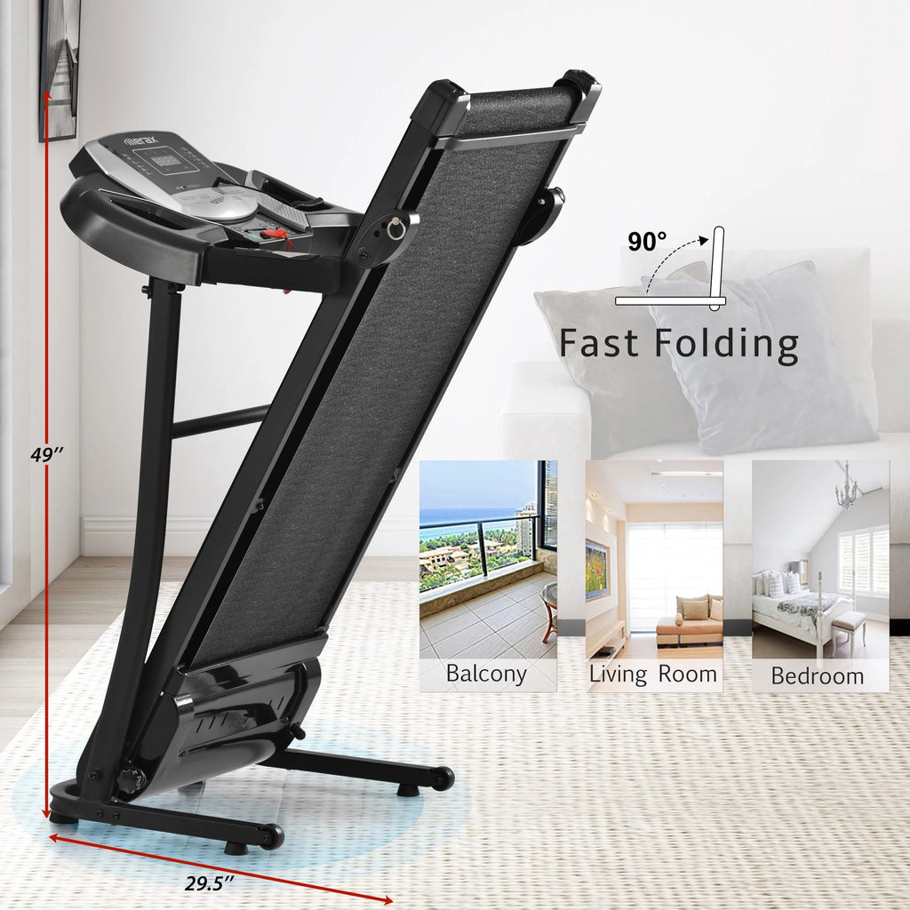 Folding Incline Treadmill Electric Running Machine 12 Preset Programs 3 Level Incline 500LBS Capacity V74339