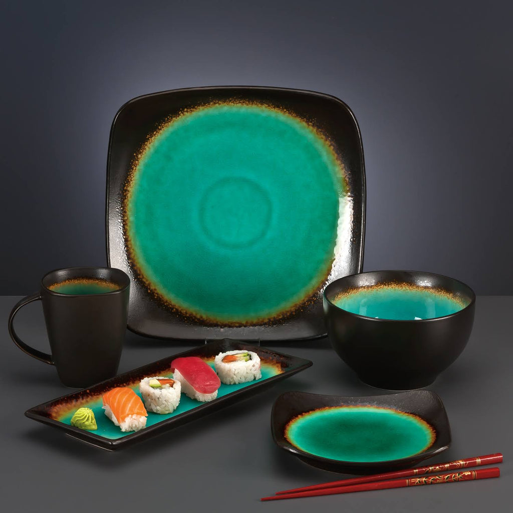 12/Case Square Stoneware Plate A775