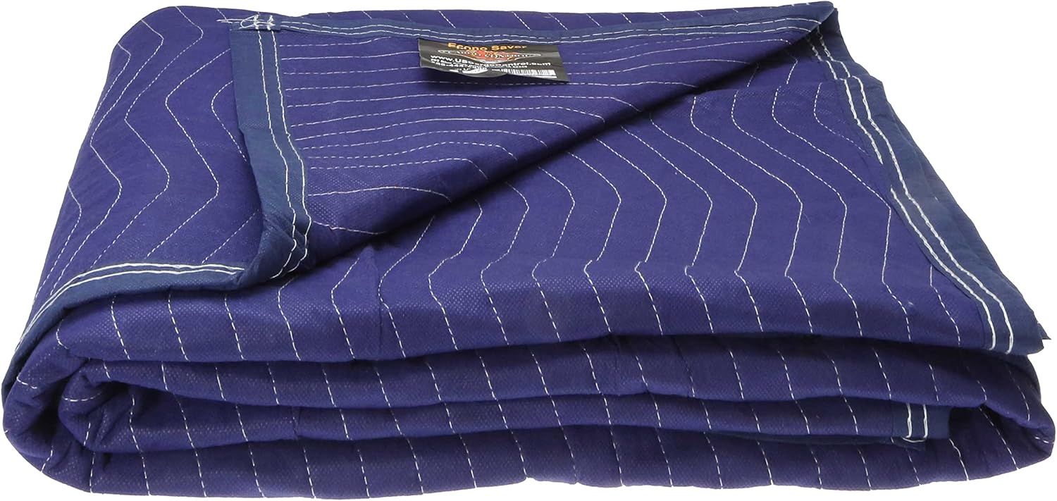 Blue Non-Woven Polyester Moving Blankets 12 Pack Z703