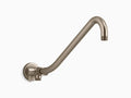 Gooseneck Rainhead Arm with 2-Way Diverter, Brushed Bronze Finish D373
