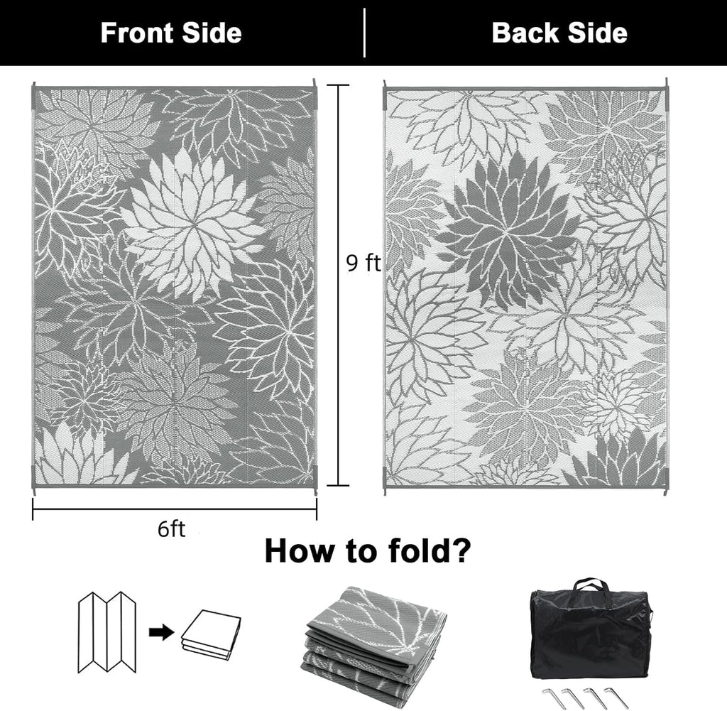 6'x 9' Waterproof Outdoor Patio Rug K7818
