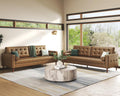 Brown Leather 2 Piece Set Sofa G620947
