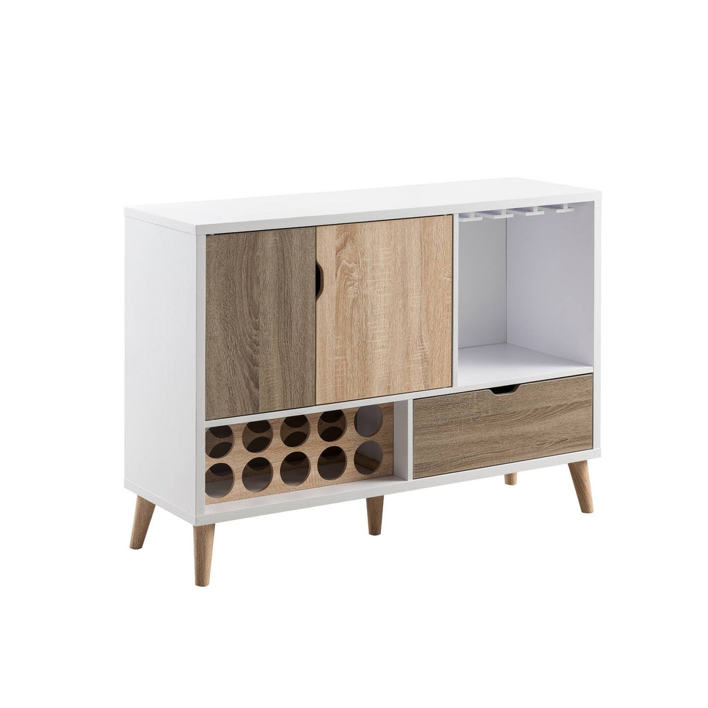 Glossy White and Weathered Sand Buffet K13515