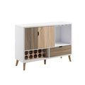 Glossy White and Weathered Sand Buffet K13515