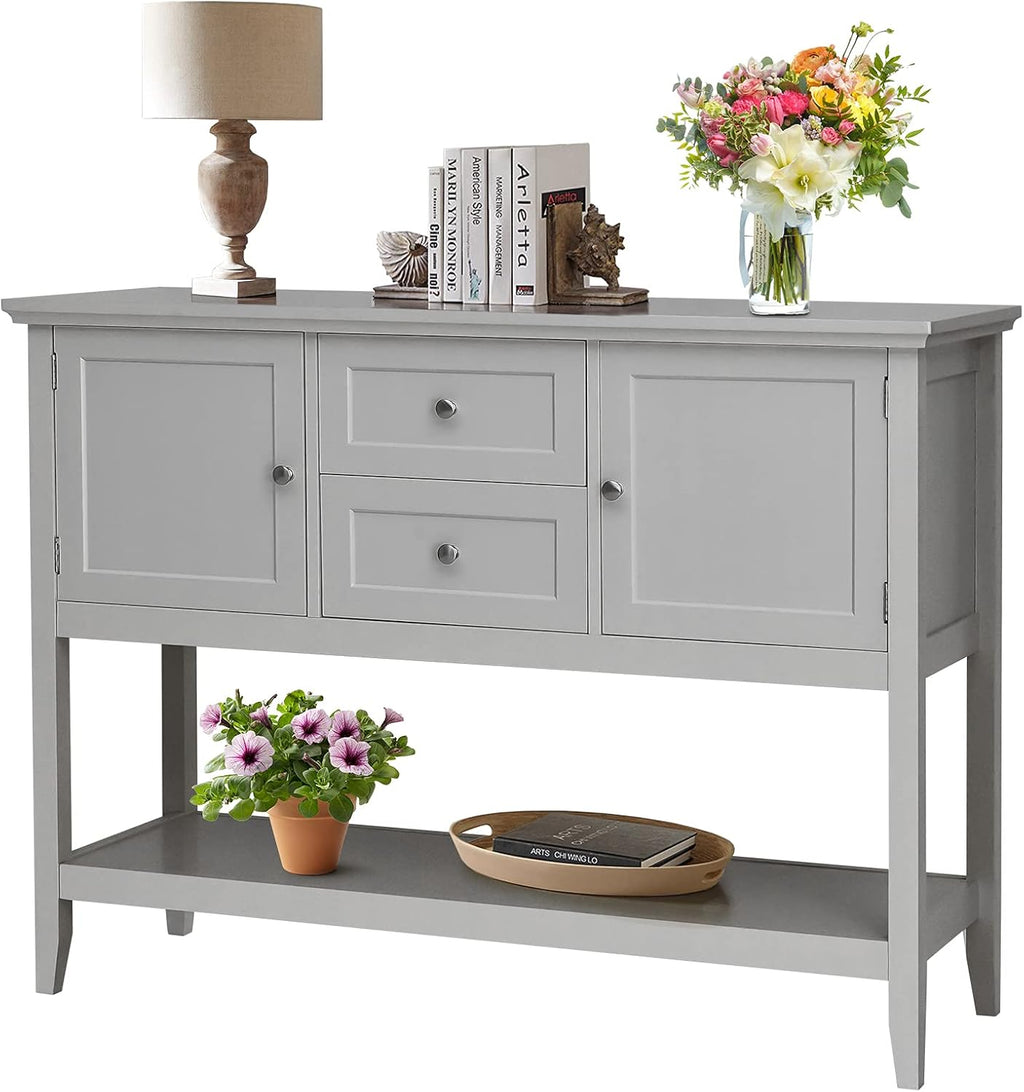 Wood Accent Sideboard Buffet Cabinet with Storage H433