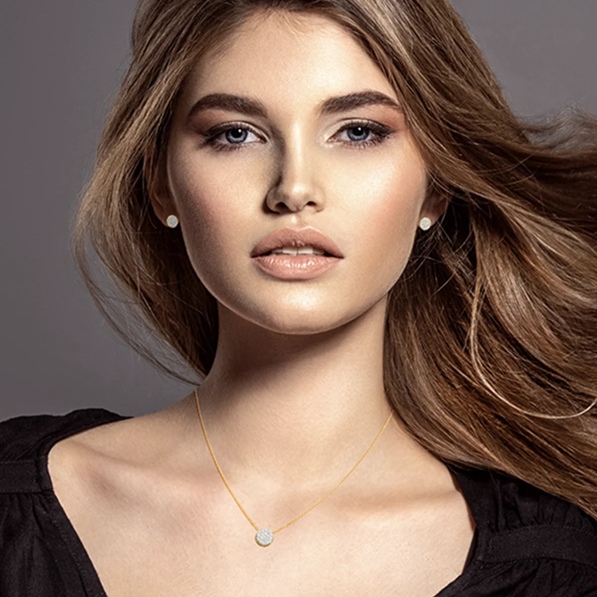 18K Gold Plated Necklace with Cubic Zirconia H393