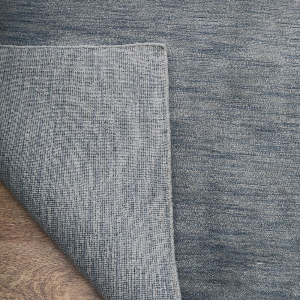 Hand Knotted Wool Area Rug, 3'x5', Light Blue L461