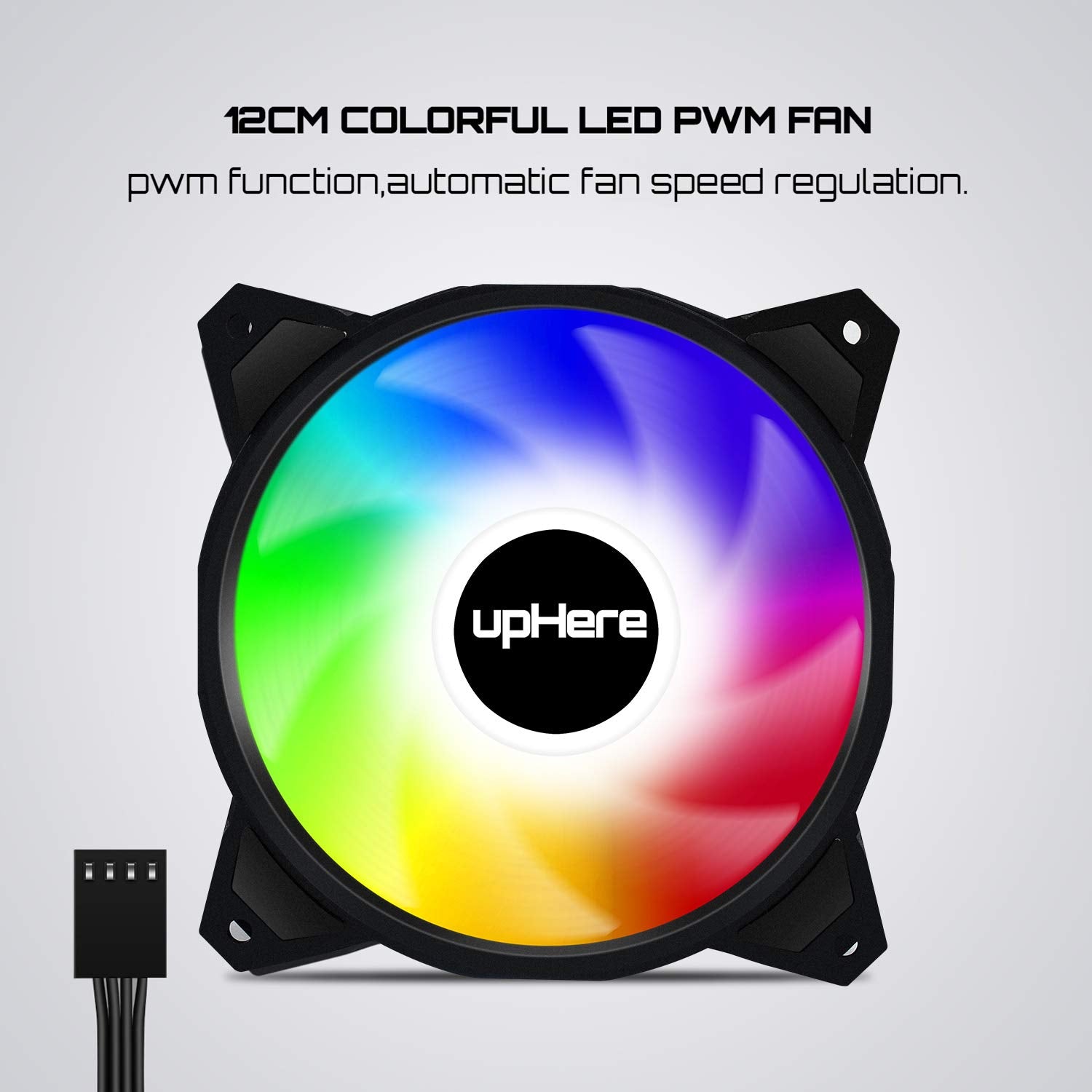 120mm 5V 3PIN Addressable RGB PWM Case Fan with Controller 5x120mm V619