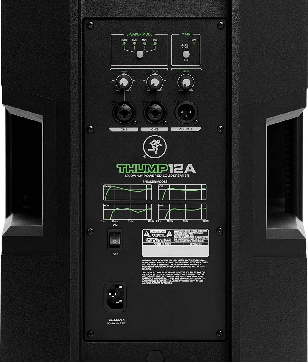1300W 12 Powered Loudspeakers Bundle with Steel Speaker Stand and XLR-XLR Cable G240499
