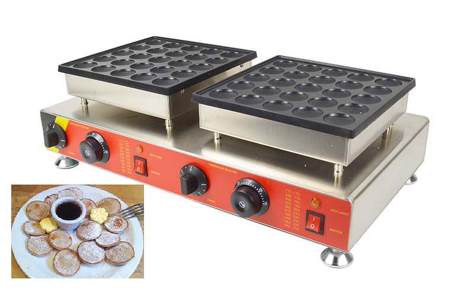 50Holes Commercial Electric Mini Dutch Pancake Waffle Maker V856
