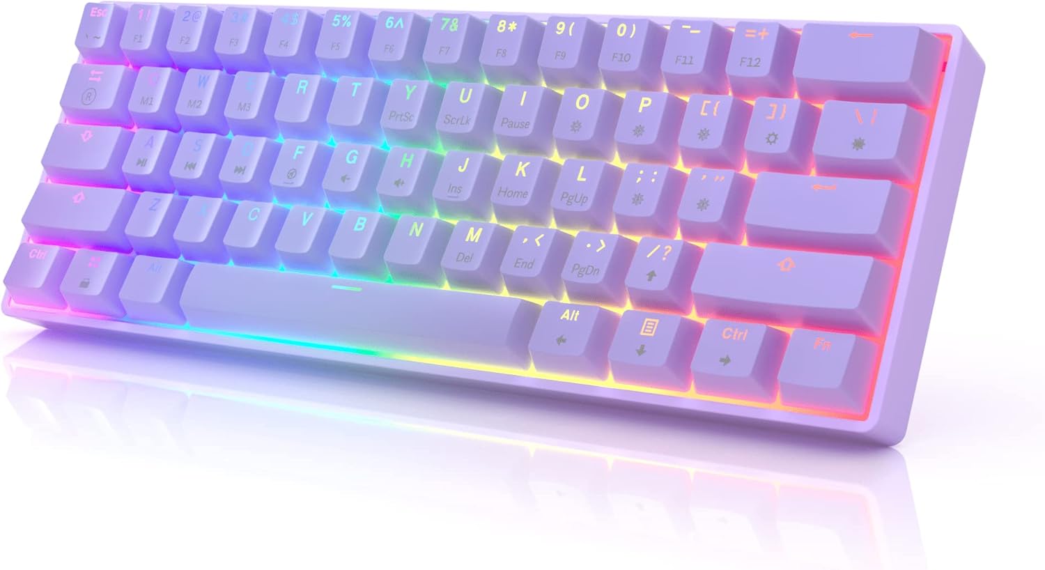 61 Keys Multi Color RGB Backlit Wired Mechanical Keyboard X86537