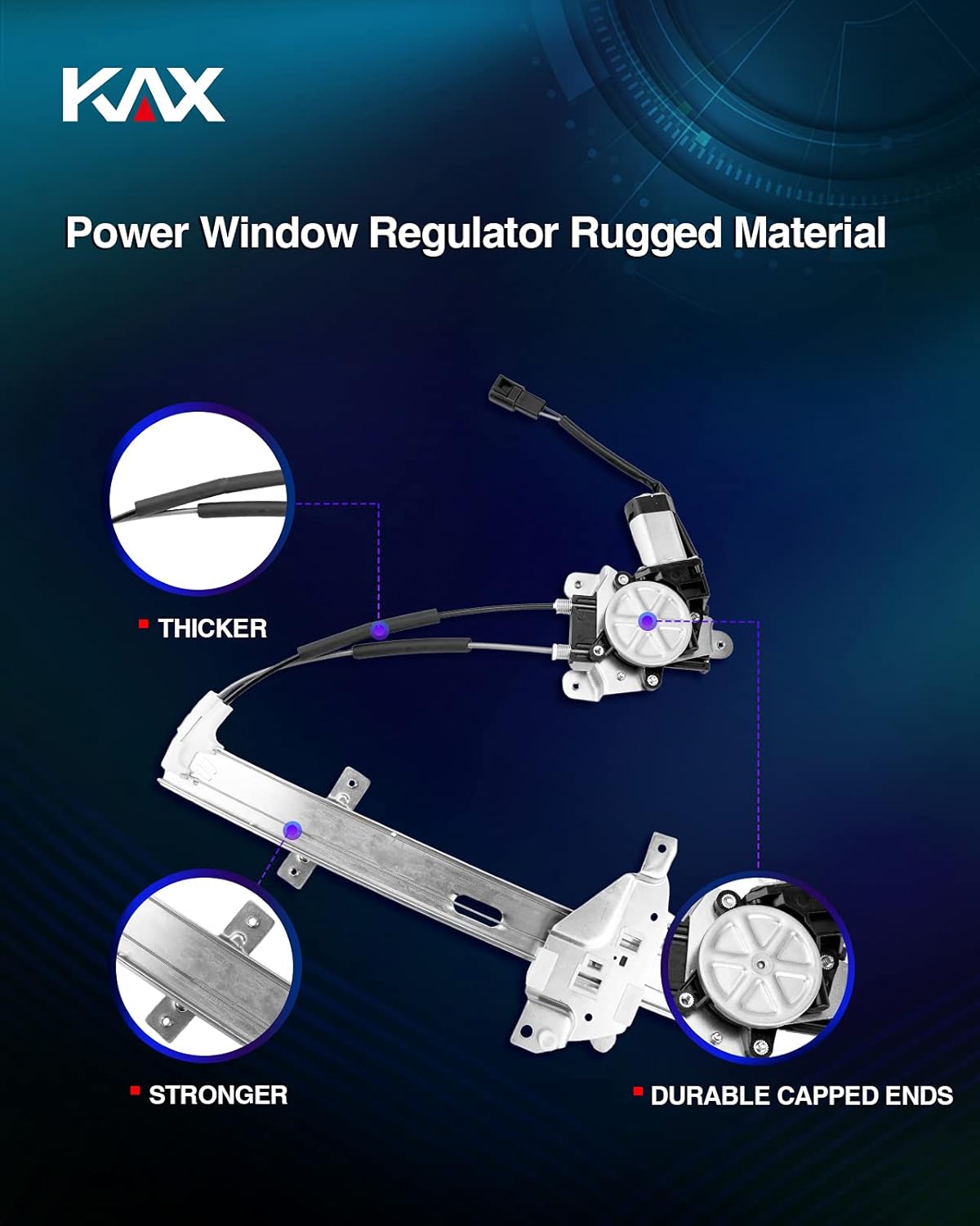 Power Window Motor and Regulator Assembly Front Right Passenger Side Pack of 2 C6736