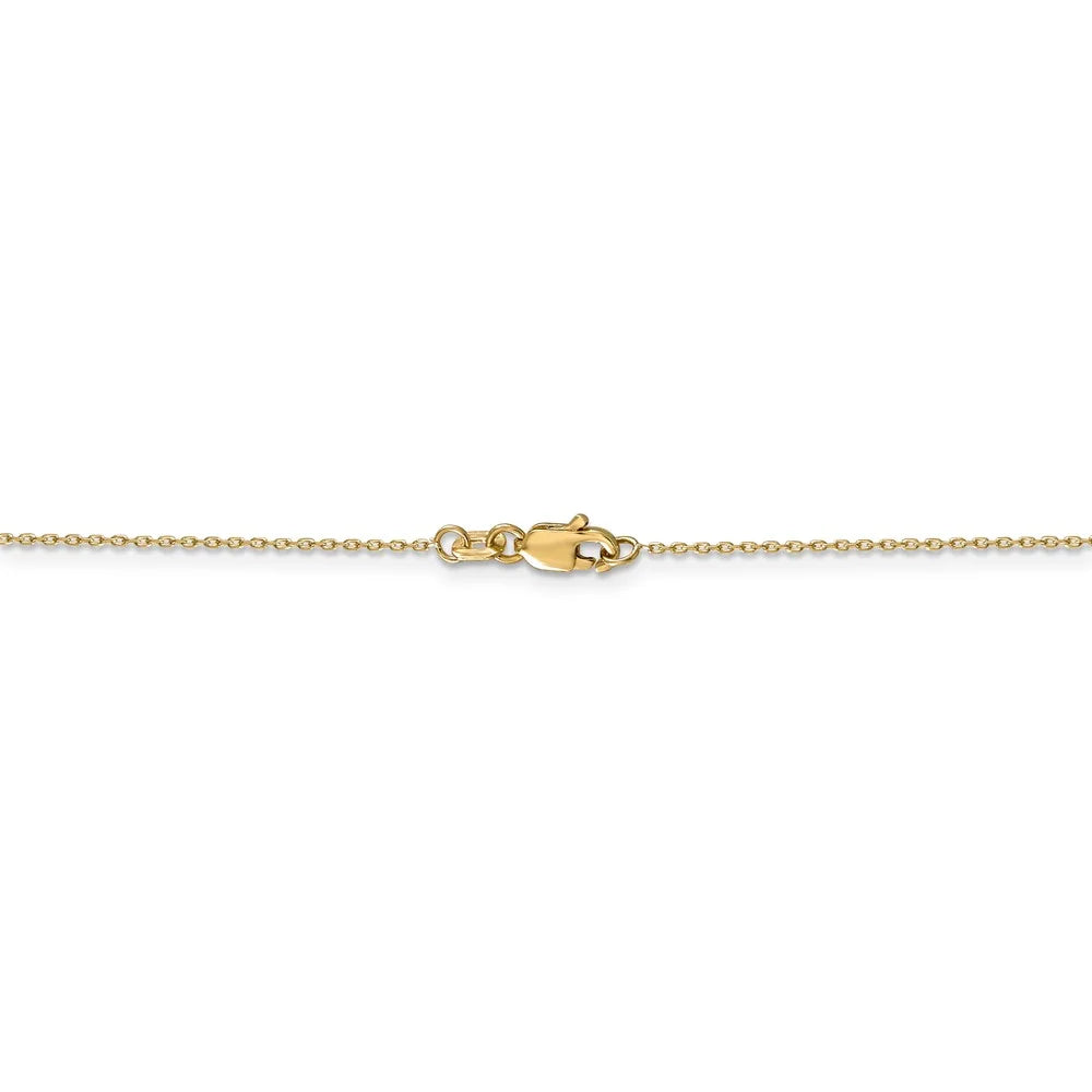 14k Yellow Gold Satin Script Initial Necklace J164133