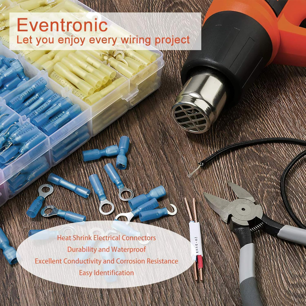 800 Pcs Waterproof Wire Crimp Connectors Kit O775906