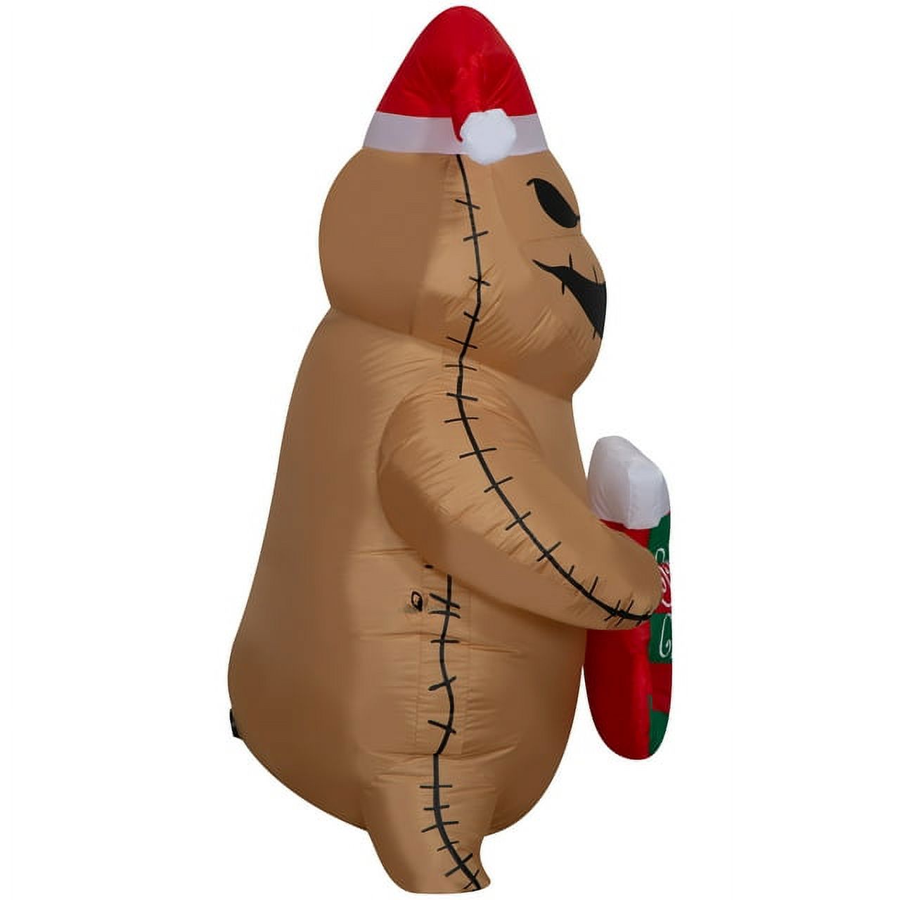 5 Foot Brown Burlap Inflatables Christmas Stocking O88406