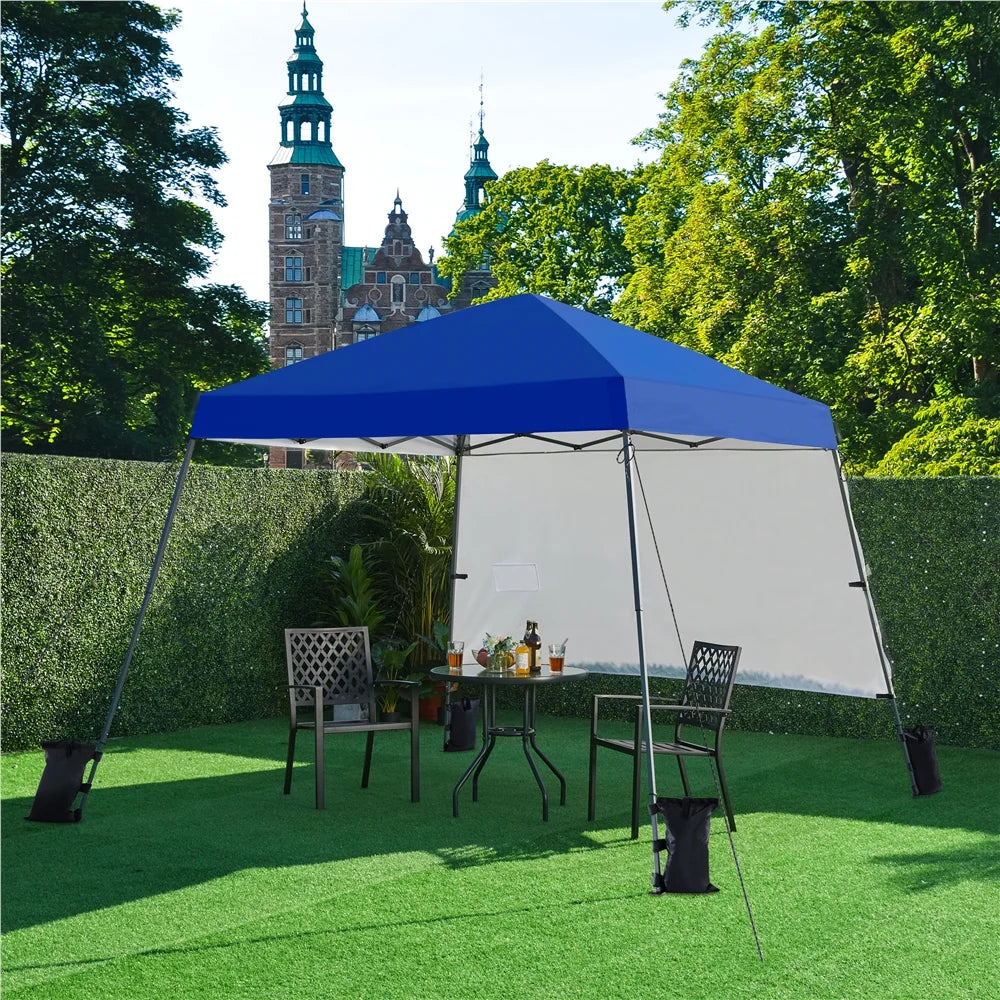 Blue Pop-Up Canopy with Backpack Bag E325