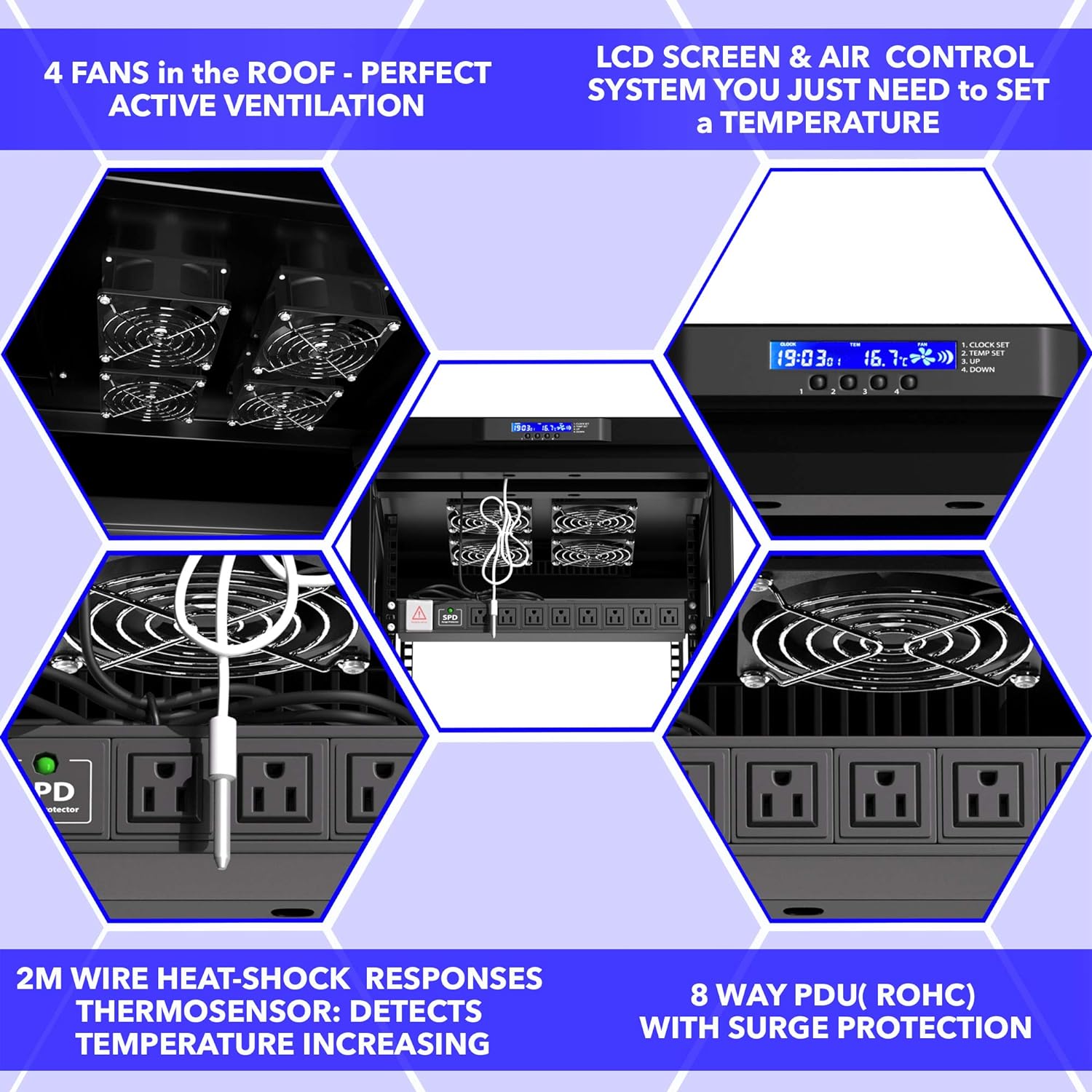 37 U Free Standing Network Rack Cabinet P371