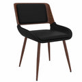 Faux Leather and Wood Side Chair W7370