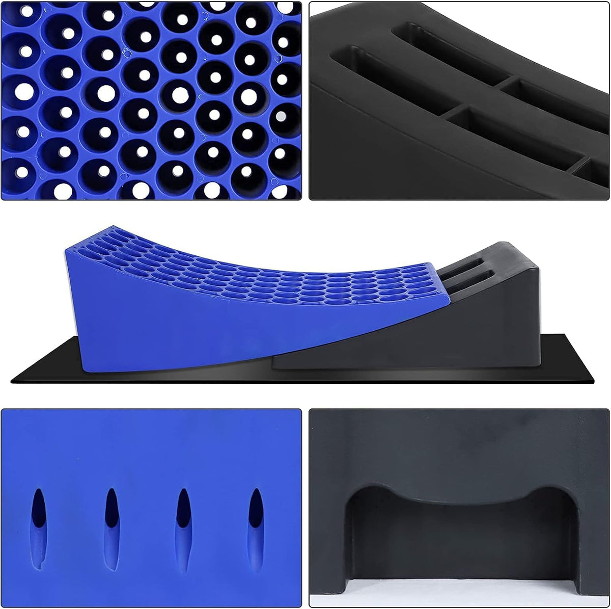 Camper Leveler Kit 2 Pacs with Two Curved Levelers, Two Chocks, and Two Rubber Grip Mats T8903