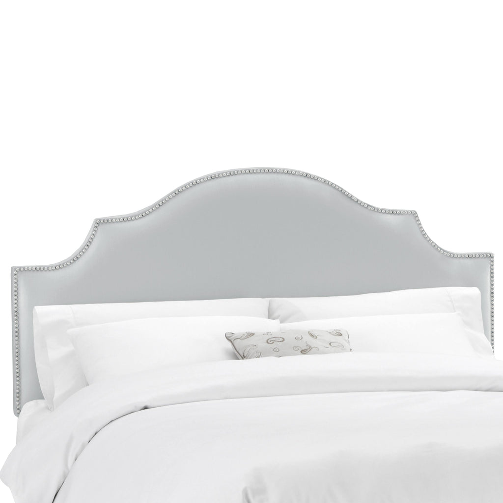 Silver Nail Button Notched Headboard (Twin) C31225
