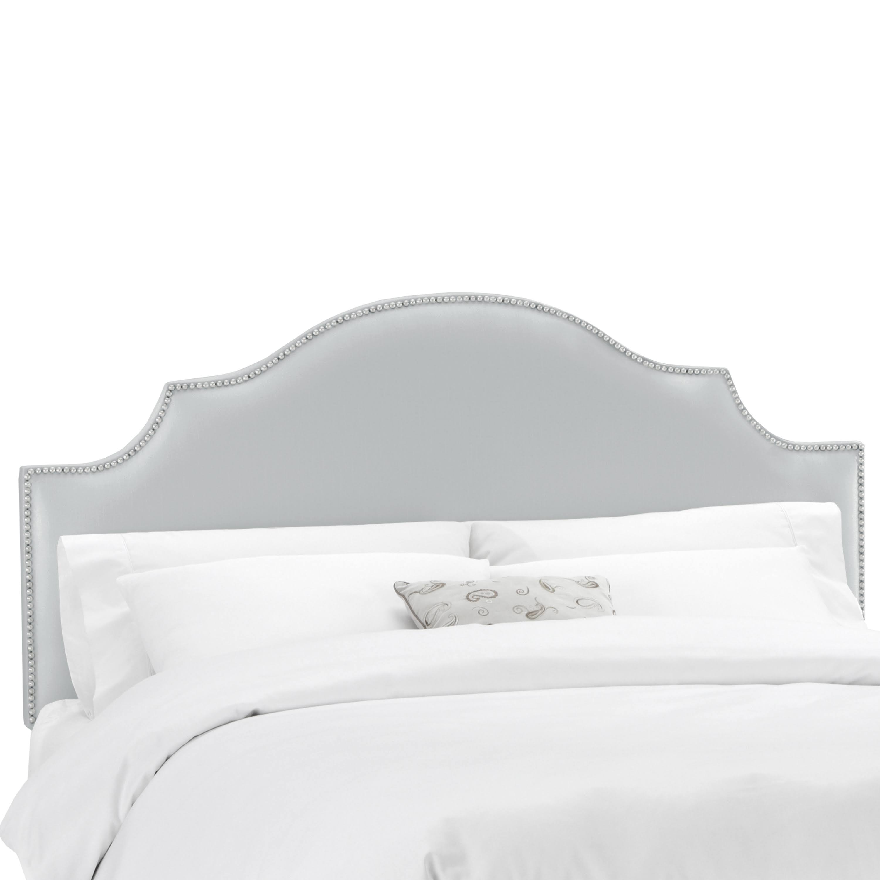 Silver Nail Button Notched Headboard (Twin) C31225