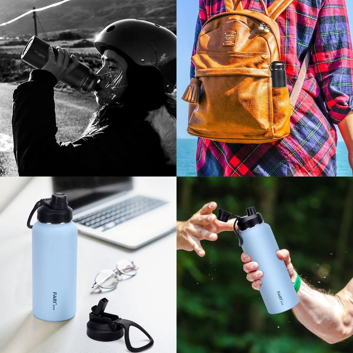 40 oz Double Wall Vacuum Insulated Stainless Steel Water Bottle P67532