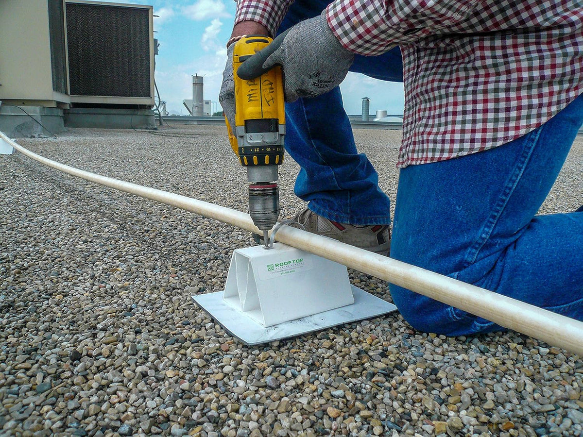 6" Pre-Cut PVC Rooftop Pipe Support, Pack of 2 A21755