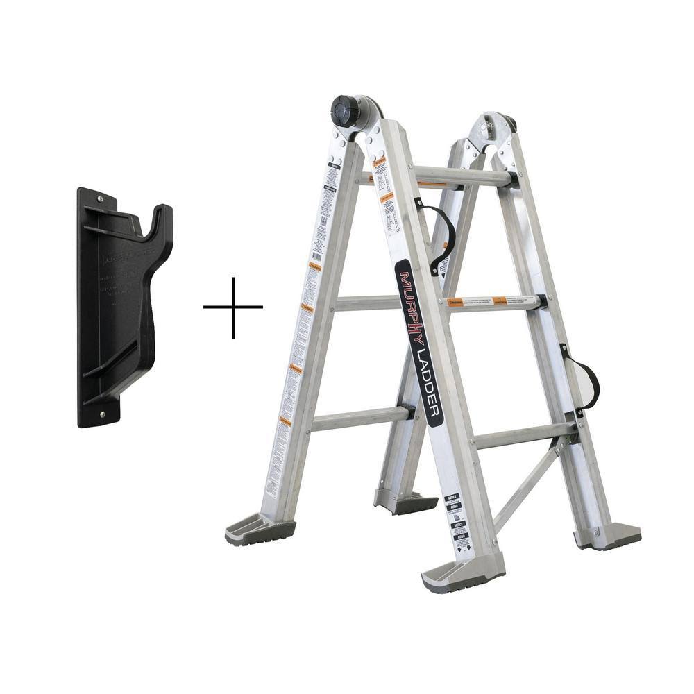 Aluminum Multi-Position Ladder with Wall Mount X35248