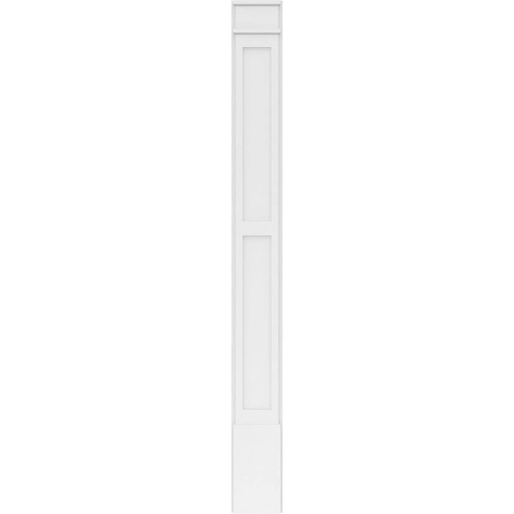 4x22W x 102x22H x 2x22P Two Equal Flat Panel PVC Pilaster with Standard Capital & Base (Pair) Y809239