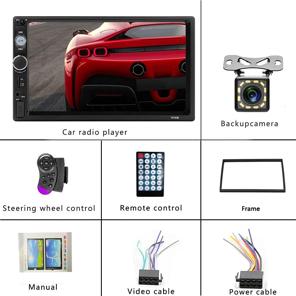7 MP5 Player Car Stereo with Bluetooth Backup Camera E854260