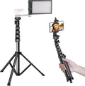RGB Video Lighting with Portable Tripod Stand, LED Camera Light Kit, 8500K Light Panel with Aluminum Alloy Body L645